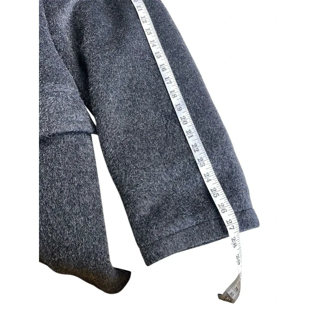 RARE Vtg Alfredo Fawza Italian Double Brsted Mohair Alpaca Wool Overcoat Mens 46